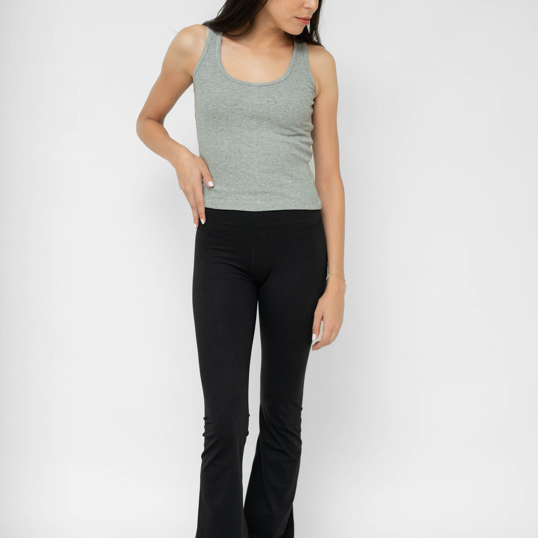 Grey Ribbed Tank