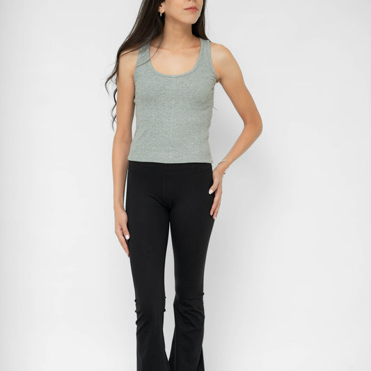 Grey Ribbed Tank