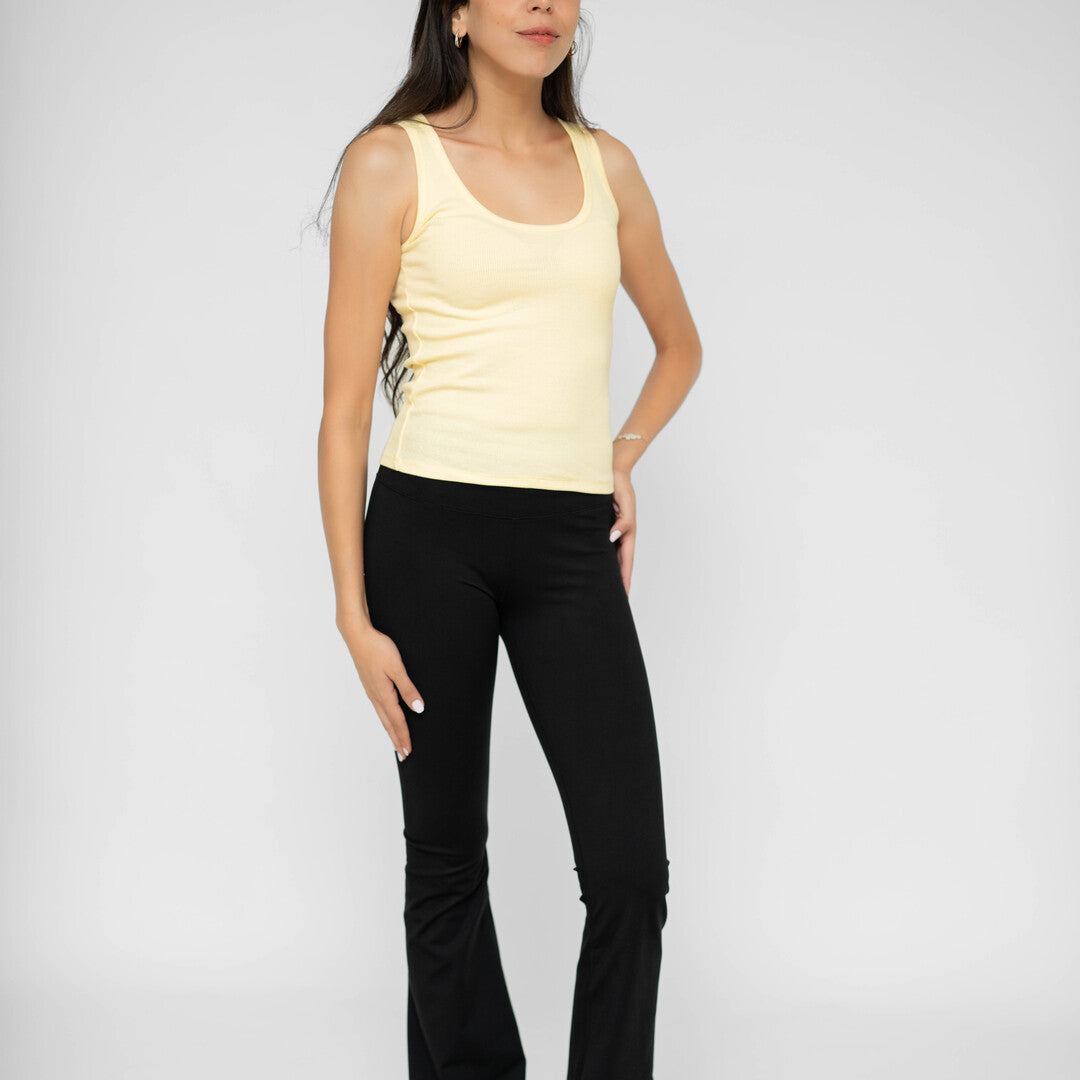 Yellow Ribbed Tank