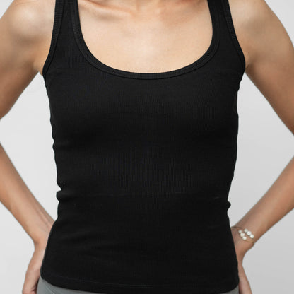 Black Ribbed Tank