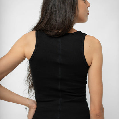 Black Ribbed Tank